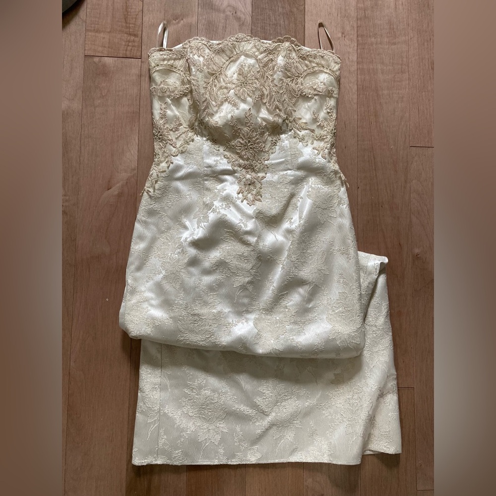 JESSICA MCCLINTOCK gunne sax vintage Elegant Cream Lace prom Dress